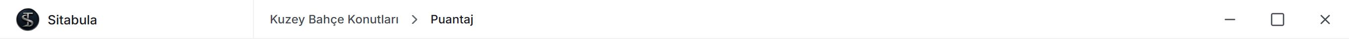 The title bar