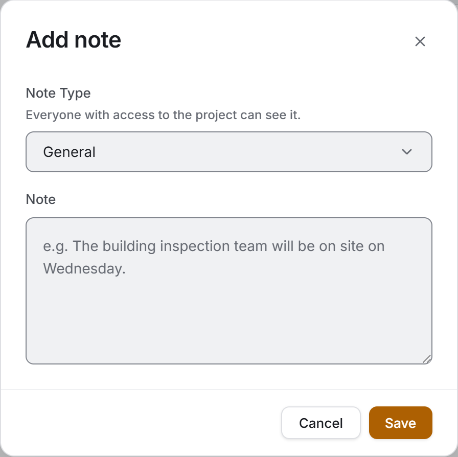 Add note