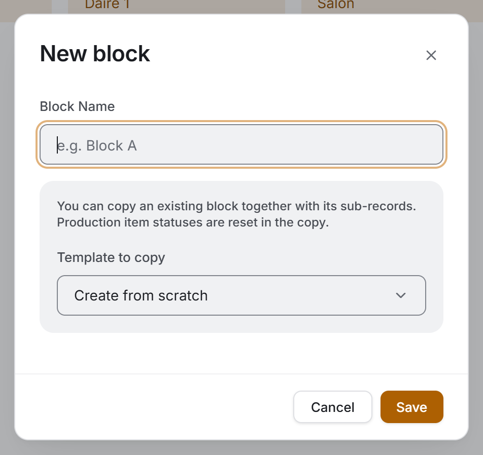New block