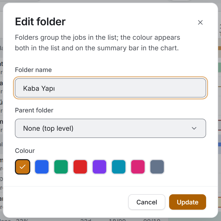 The folder window