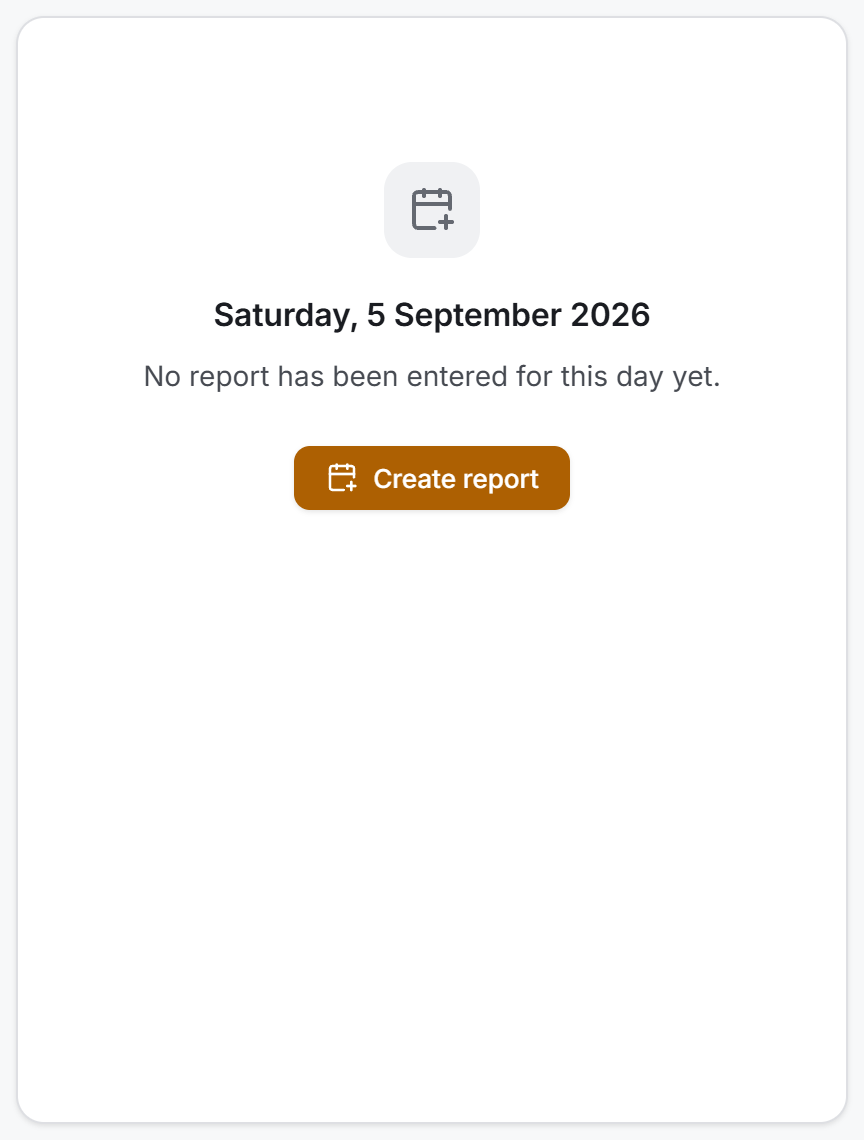 A day with no report