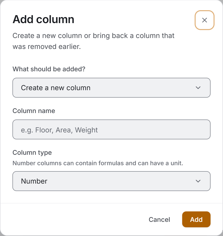 Add column