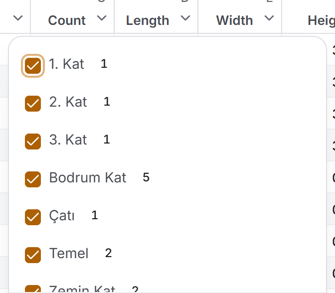 Column filter