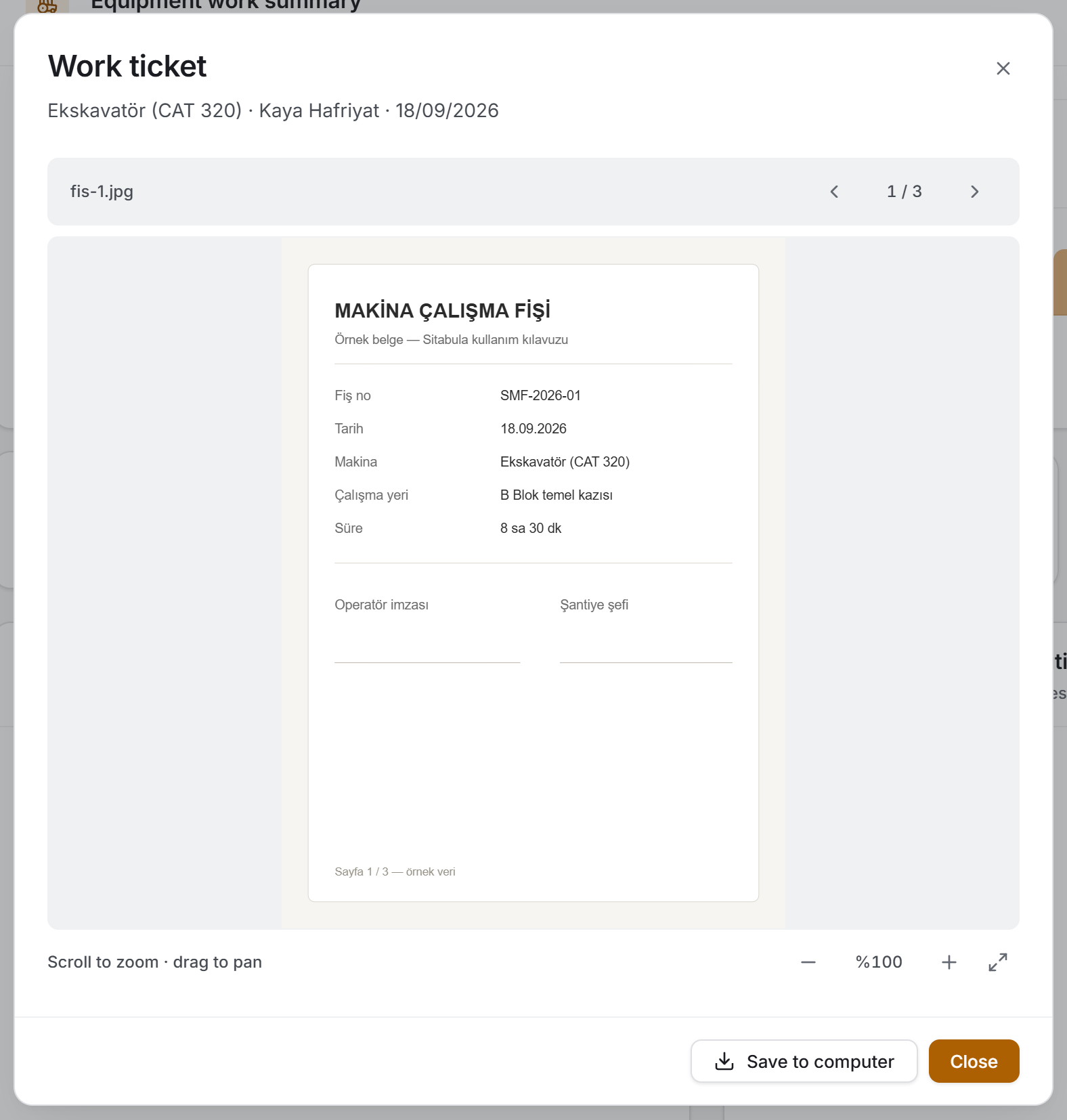 Work ticket viewer
