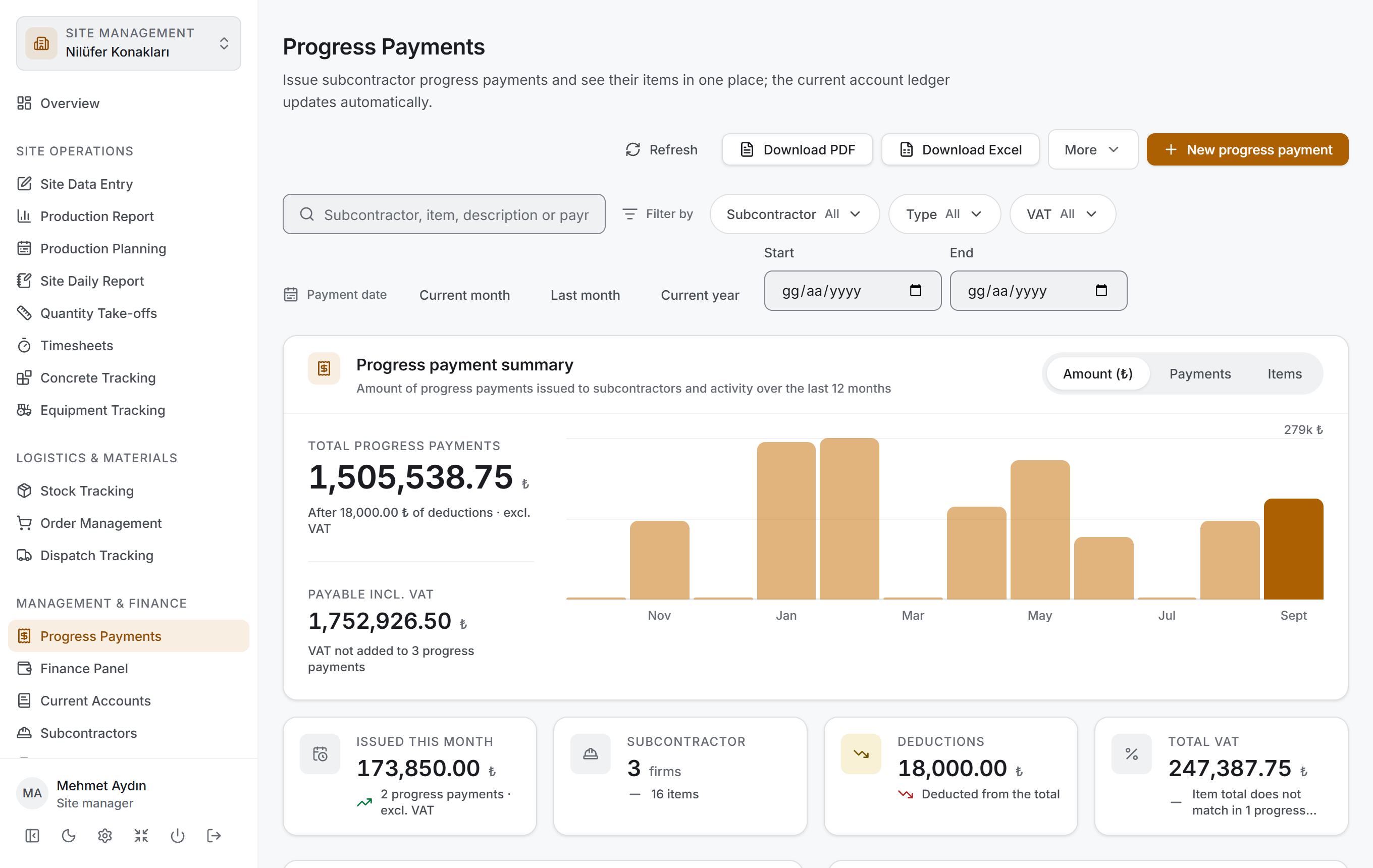 Progress Payments