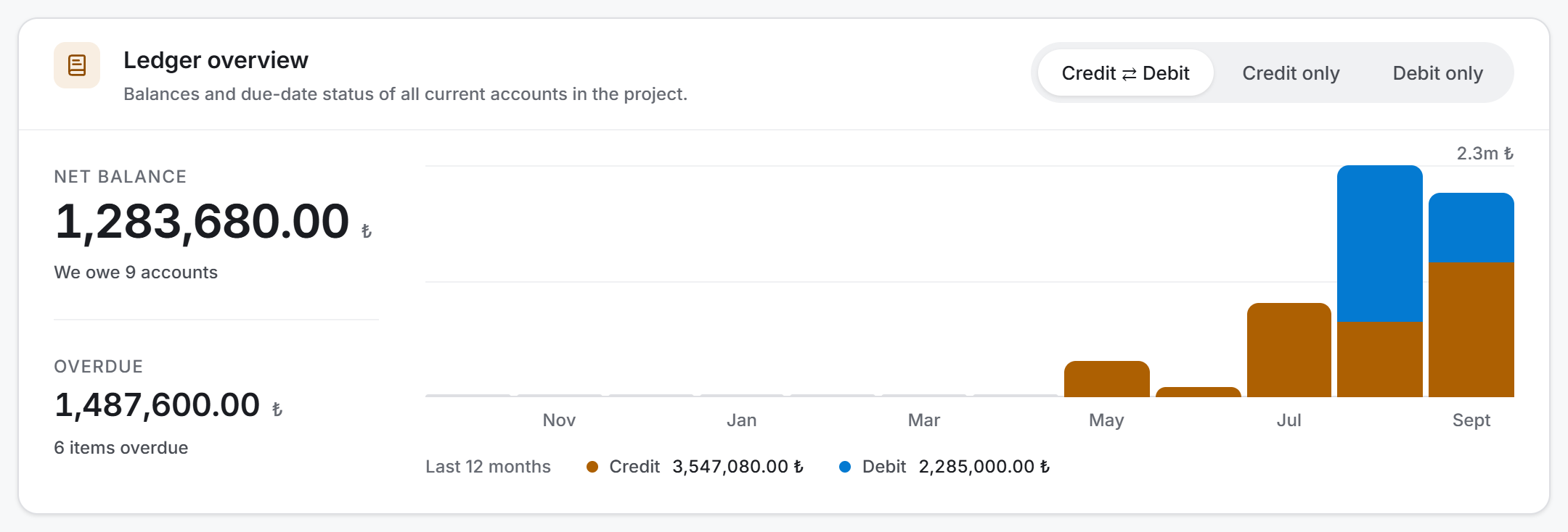 Ledger overview