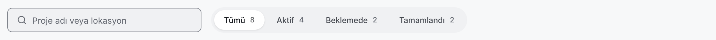 Arama ve durum süzgeci
