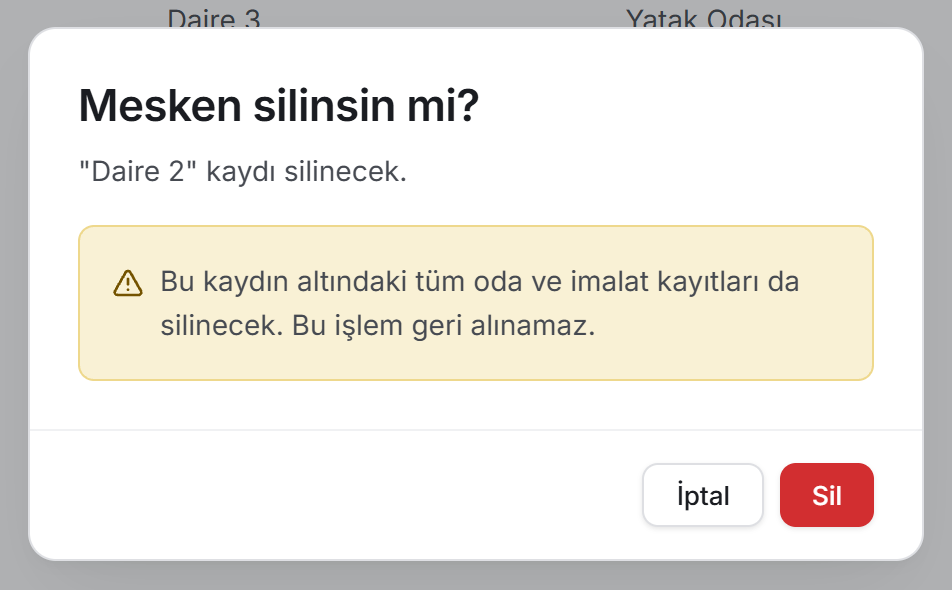 Silme onayı