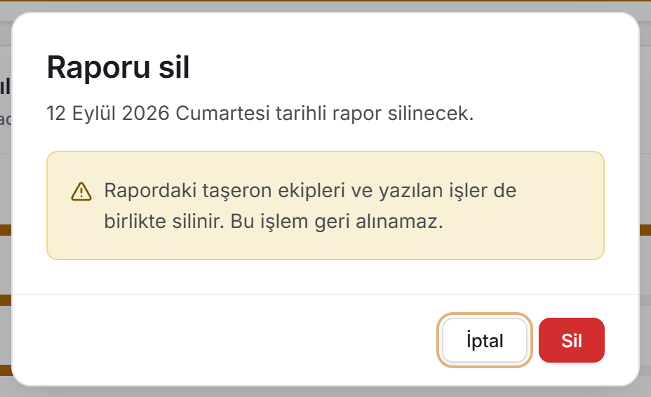 Silme onayı