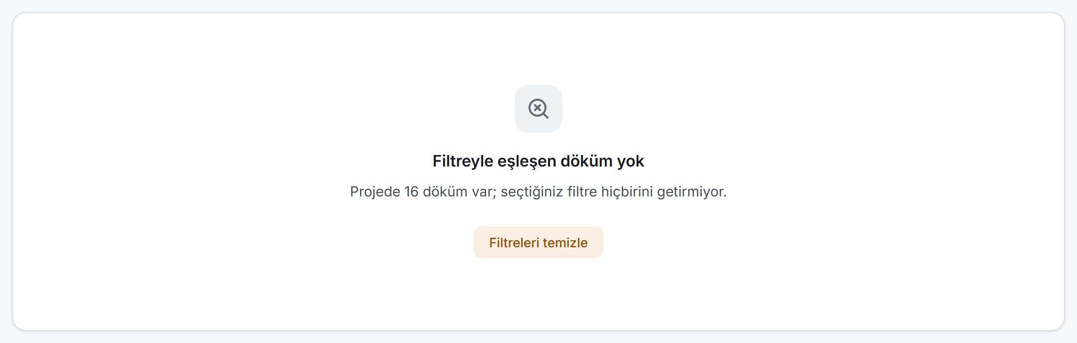 Eşleşen döküm yok