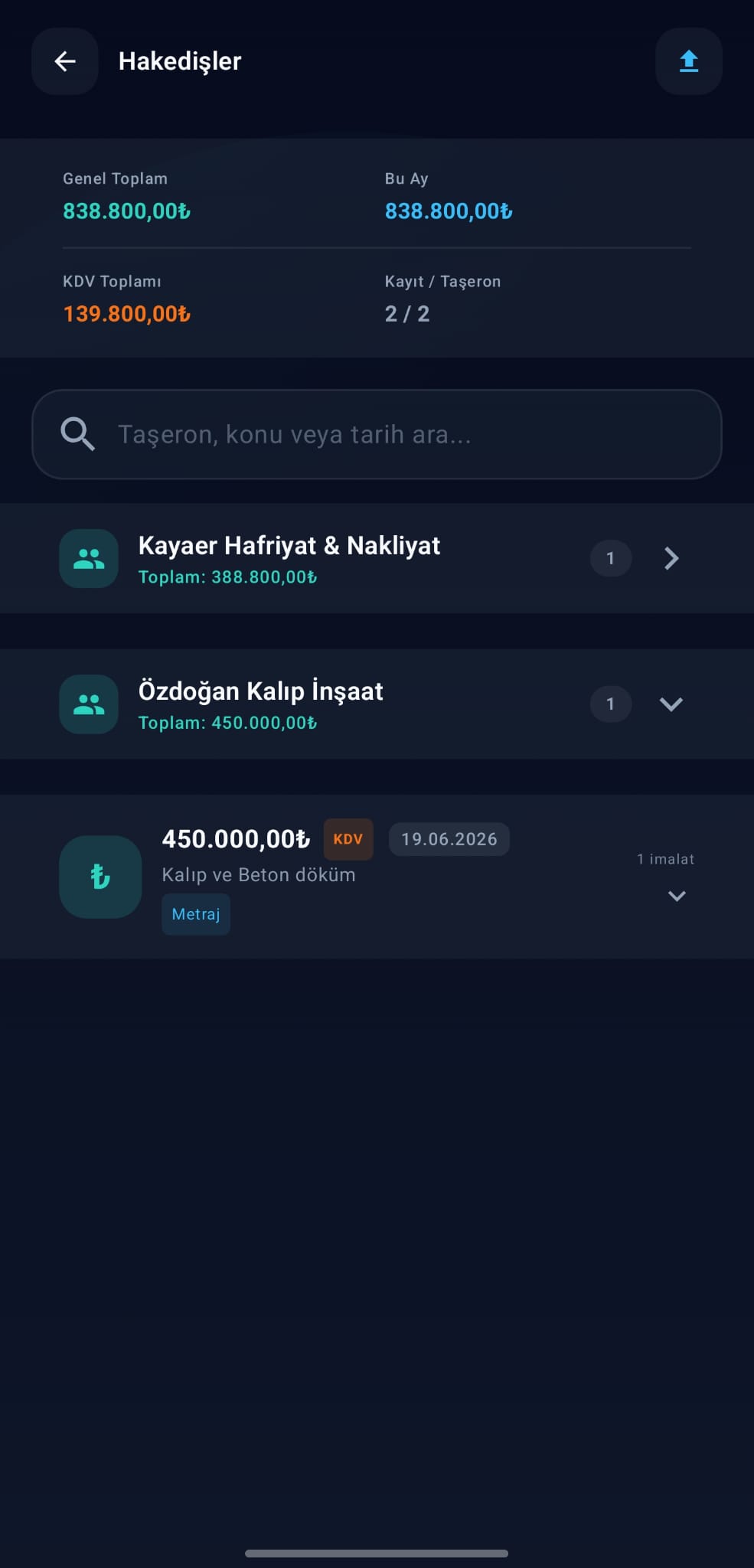Sitabula mobil arayüzü